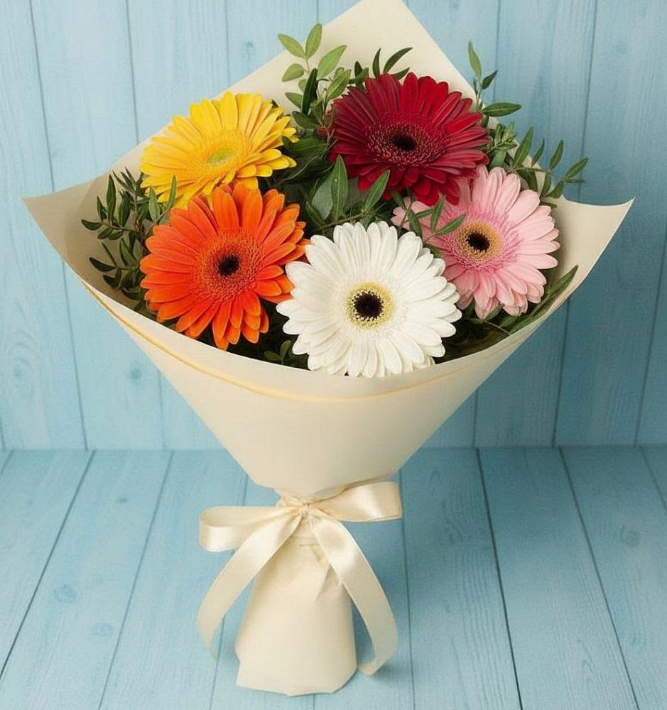 Букет цветов из: Герберы в Орловском Ростовской области