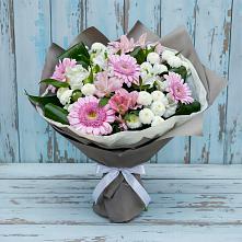 Букет цветов из:  Герберы, Альстромерии и Хризантемы в Орловском Ростовской области