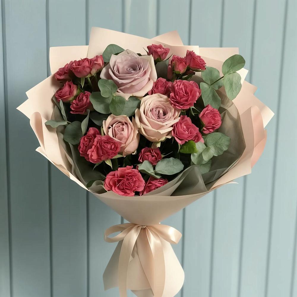 Букет цветов из: Гвоздики и Розы в Орловском Ростовской области