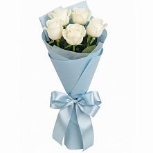 Букет 5 Белых роз Проуд в Орловском Ростовской области