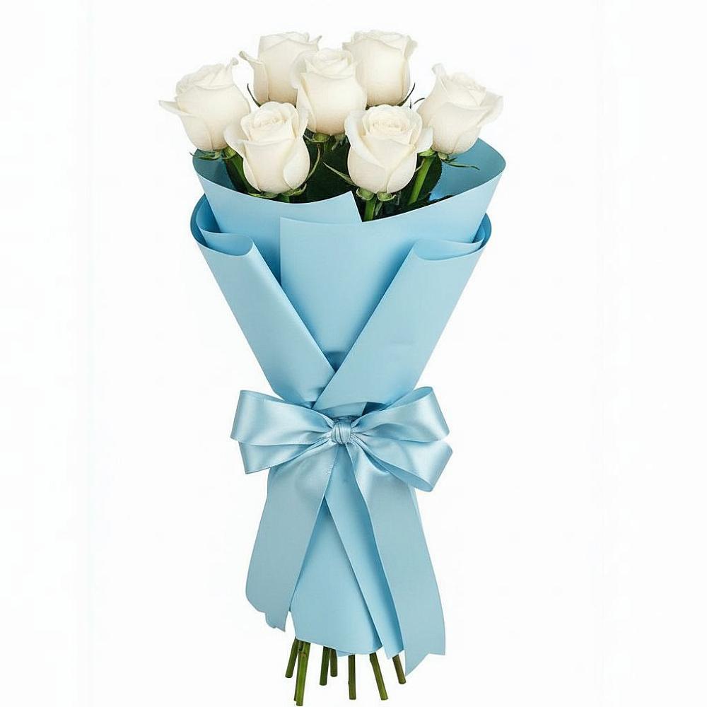 Букет 7 белых роз Проуд в Орловском Ростовской области