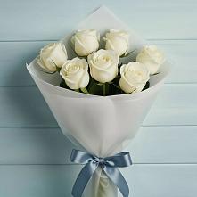 Букет 7 Белых роз Эдлесс Лав в Орловском Ростовской области
