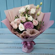 Букет цветов из:  Розы и Лизиантусы в Орловском Ростовской области