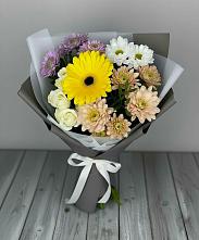 Букет цветов из:  Розы, Герберы и Хризантемы #REPLACE_PRED# Орловском Ростовской области