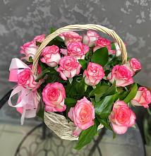 Цветочная композиция из Розы в корзине #REPLACE_PRED# Орловском Ростовской области
