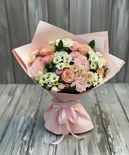 Букет цветов из:  Гвоздики, Розы и Хризантемы в Орловском Ростовской области