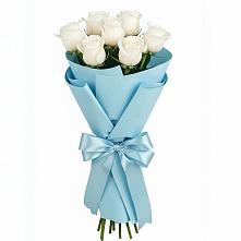 Букет 7 белых роз Проуд в Орловском Ростовской области