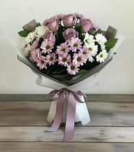Букет цветов из:  Хризантемы и Розы в Орловском Ростовской области