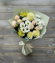 Букет цветов из:  Альстромерии, Розы и Хризантемы в Орловском Ростовской области