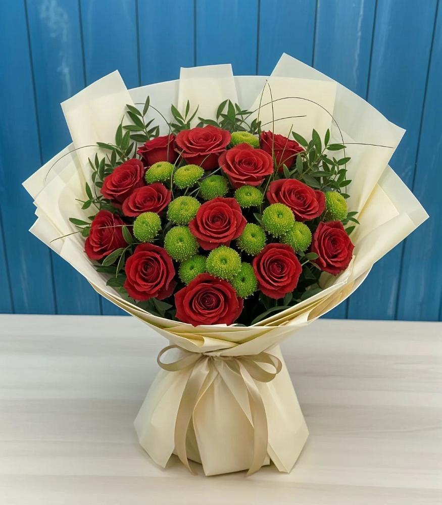 Букет цветов из: Розы и Хризантемы в Орловском Ростовской области