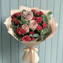 Букет цветов из:  Гвоздики и Розы в Орловском Ростовской области